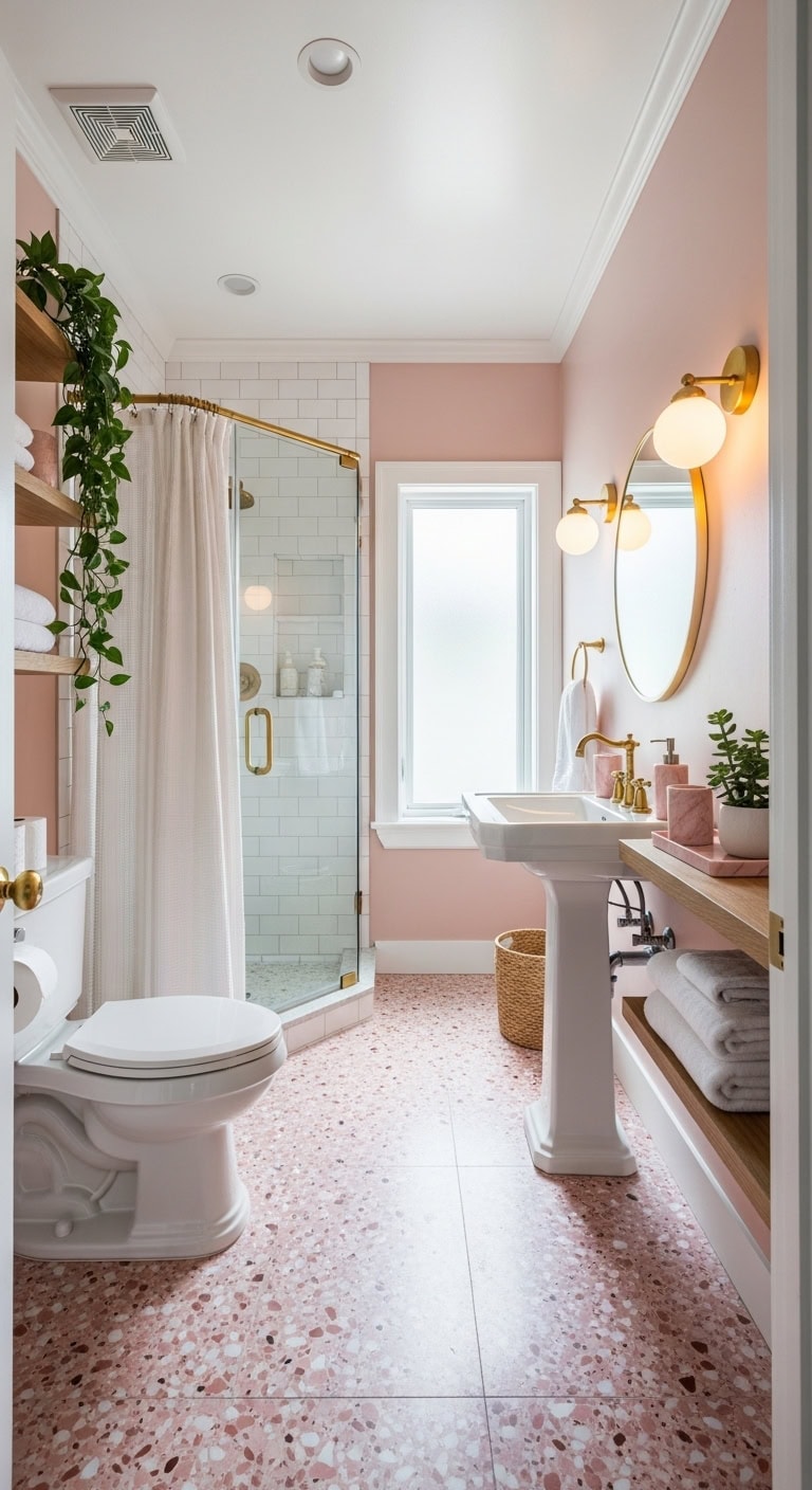 pink terrazzo playful sophistication
