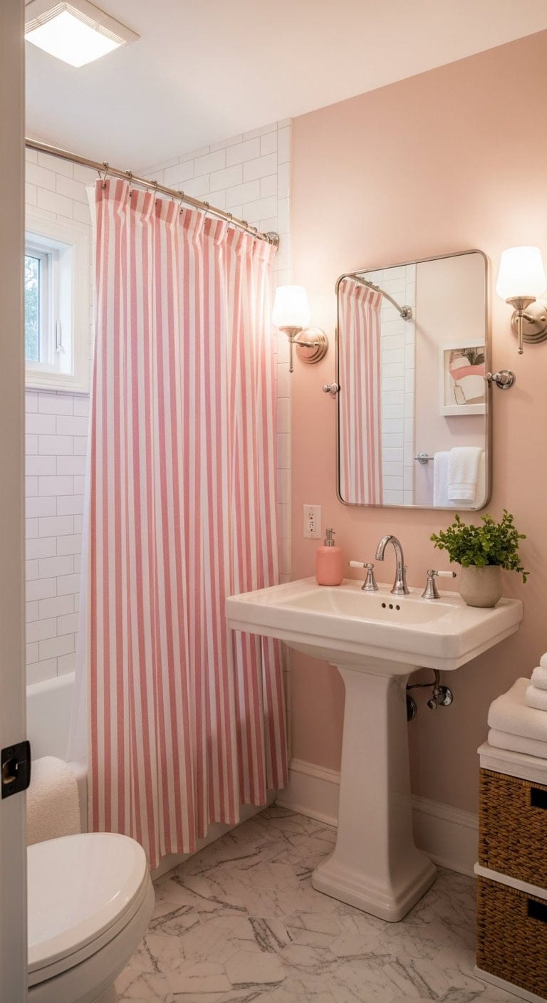 playful classic coordinated transformative bathroom