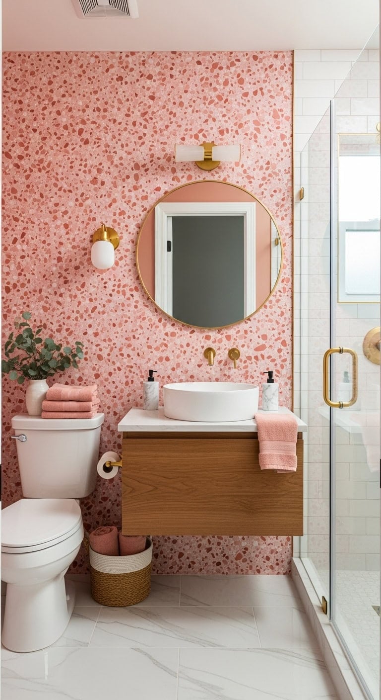 playful modern charming functional bathroom transformation