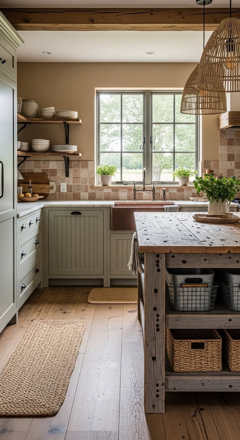 reclaimed wood farmhouse kitchen charm