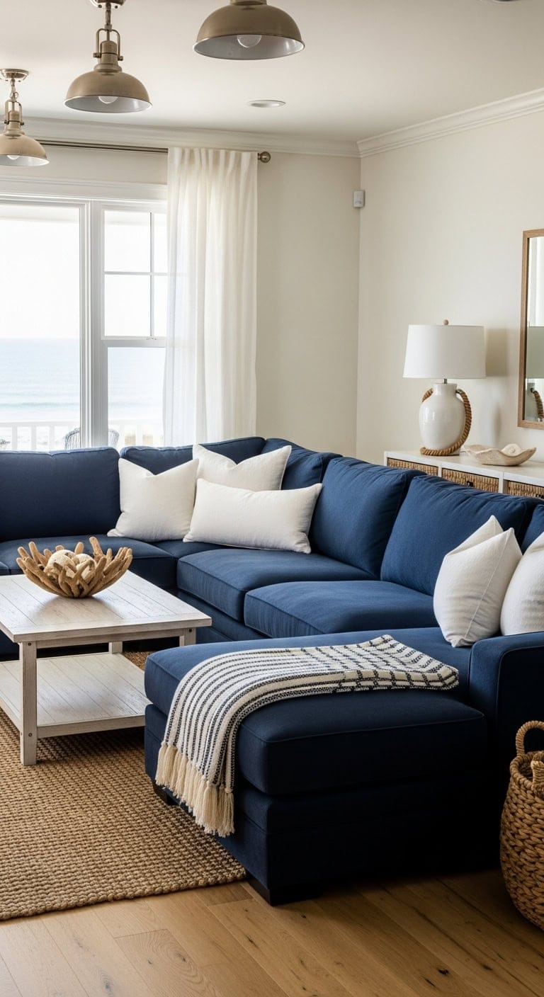 relaxed coastal living room aesthetic
