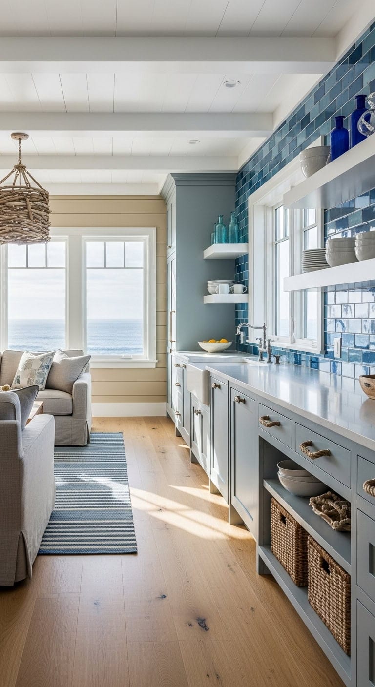 relaxed coastal open plan aesthetic