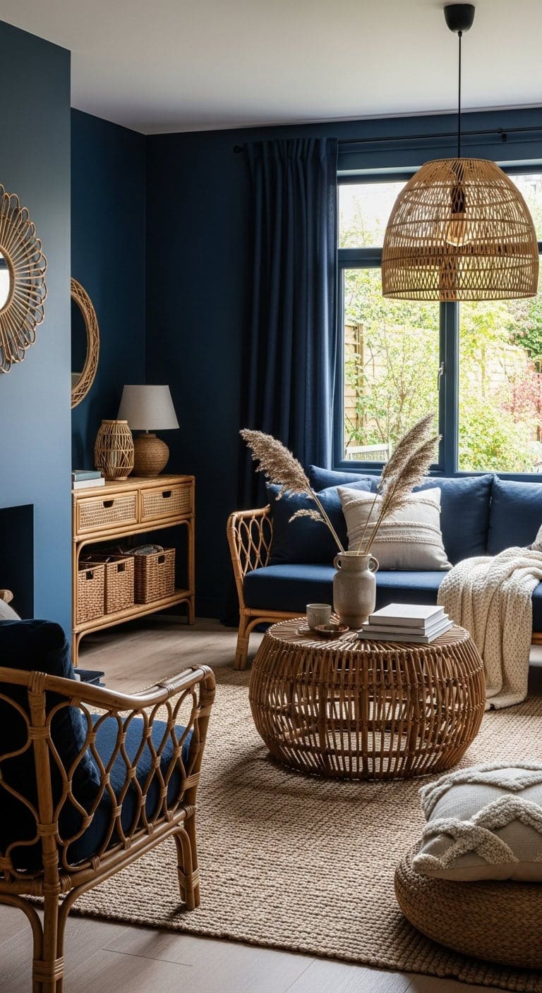 relaxed coastal sophisticated navy living