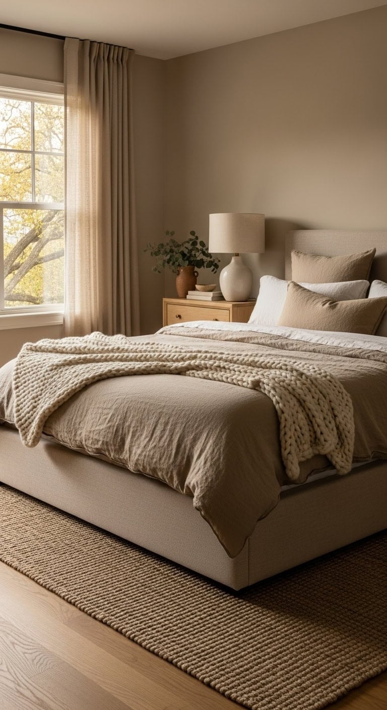 relaxed elegant linen wrapped bedframe