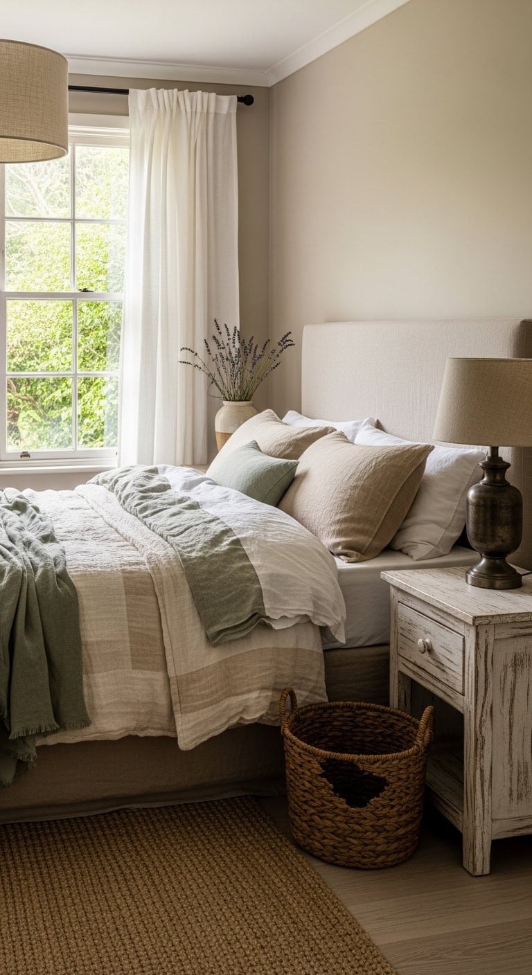 relaxed textured cottage style bedroom haven