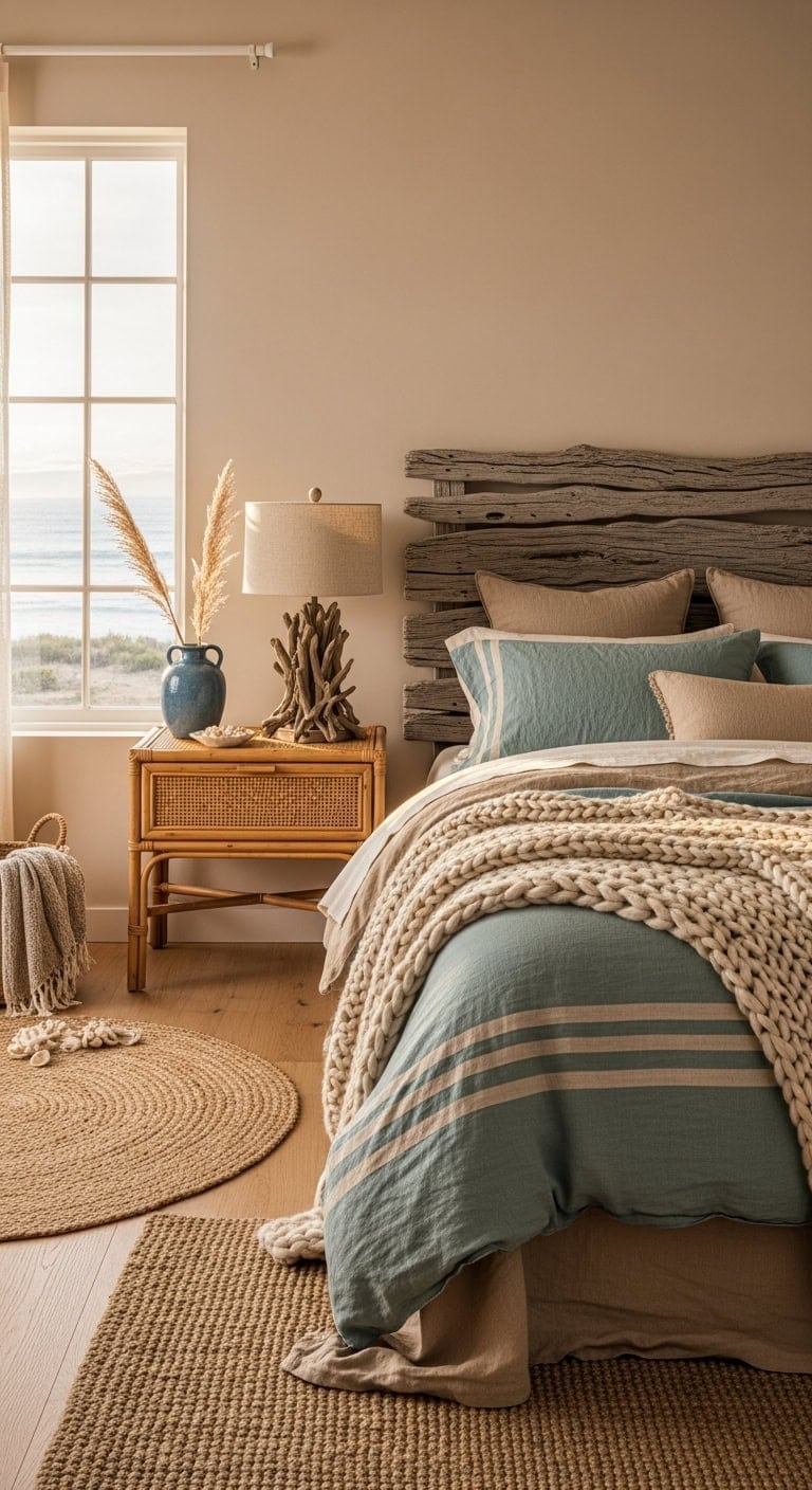 relaxing coastal beach inspired bedroom retreat