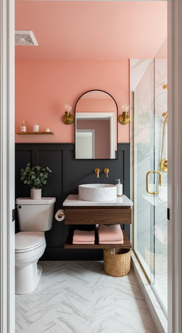 romantic and sophisticated bathroom transformation