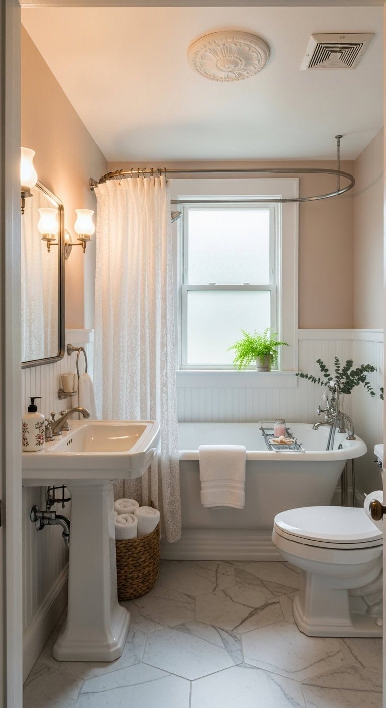 romantic victorian bathroom aesthetic transformation