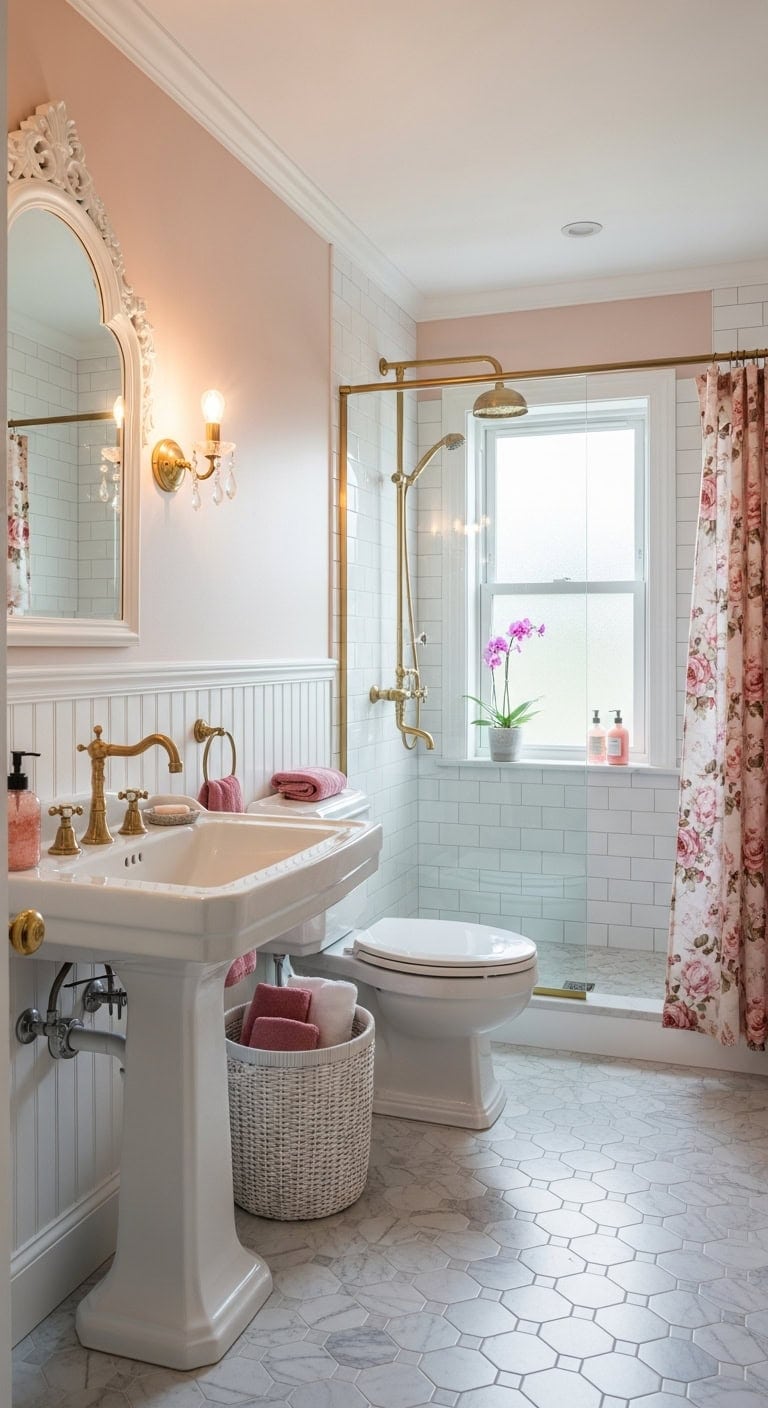 romantic victorian bathroom transformation inspiration