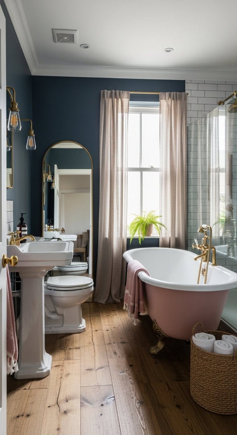 romantic vintage tub as focal point