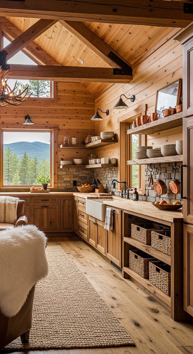 rustic cabin with natural harmony
