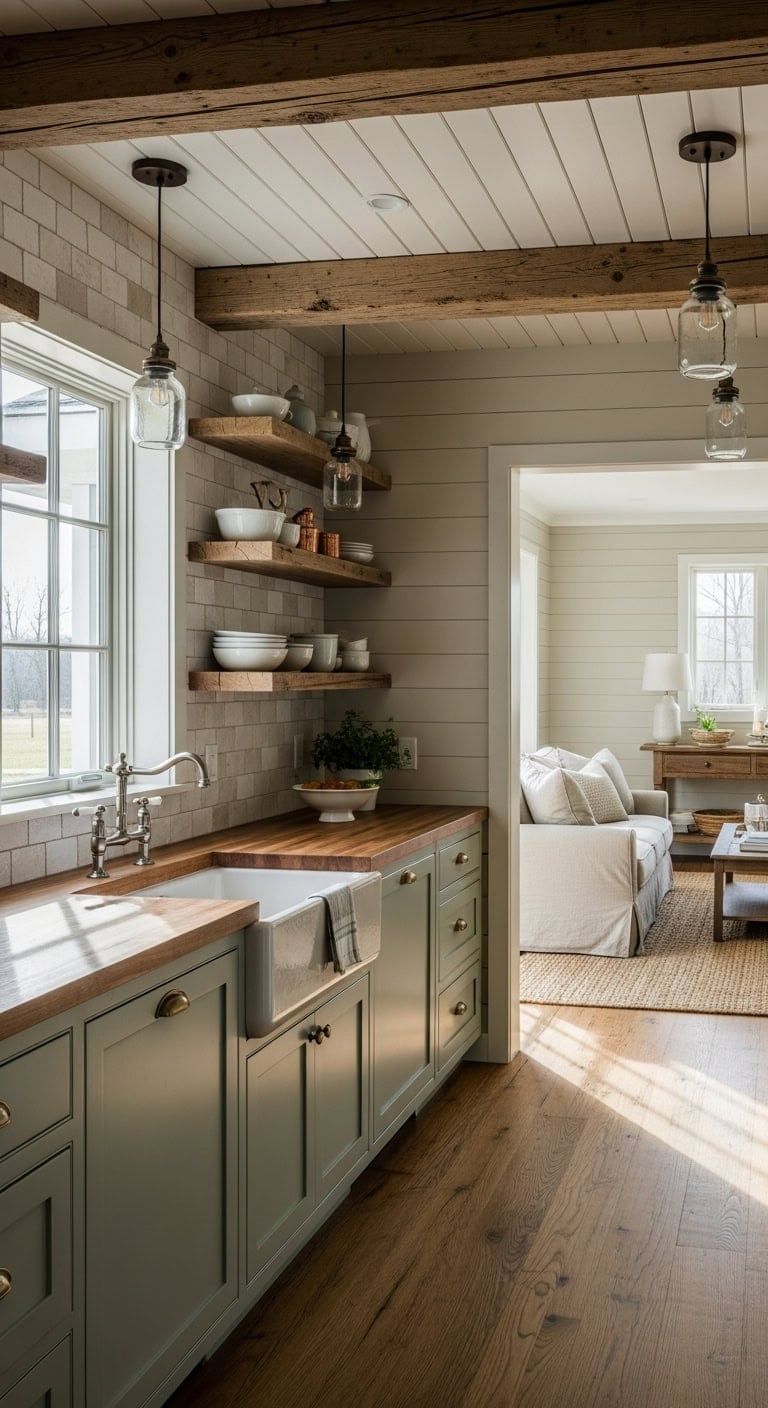 rustic cozy welcoming farmhouse inspired