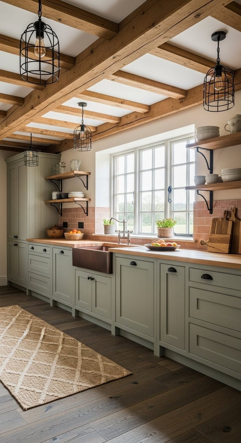 rustic farmhouse kitchen architectural charm