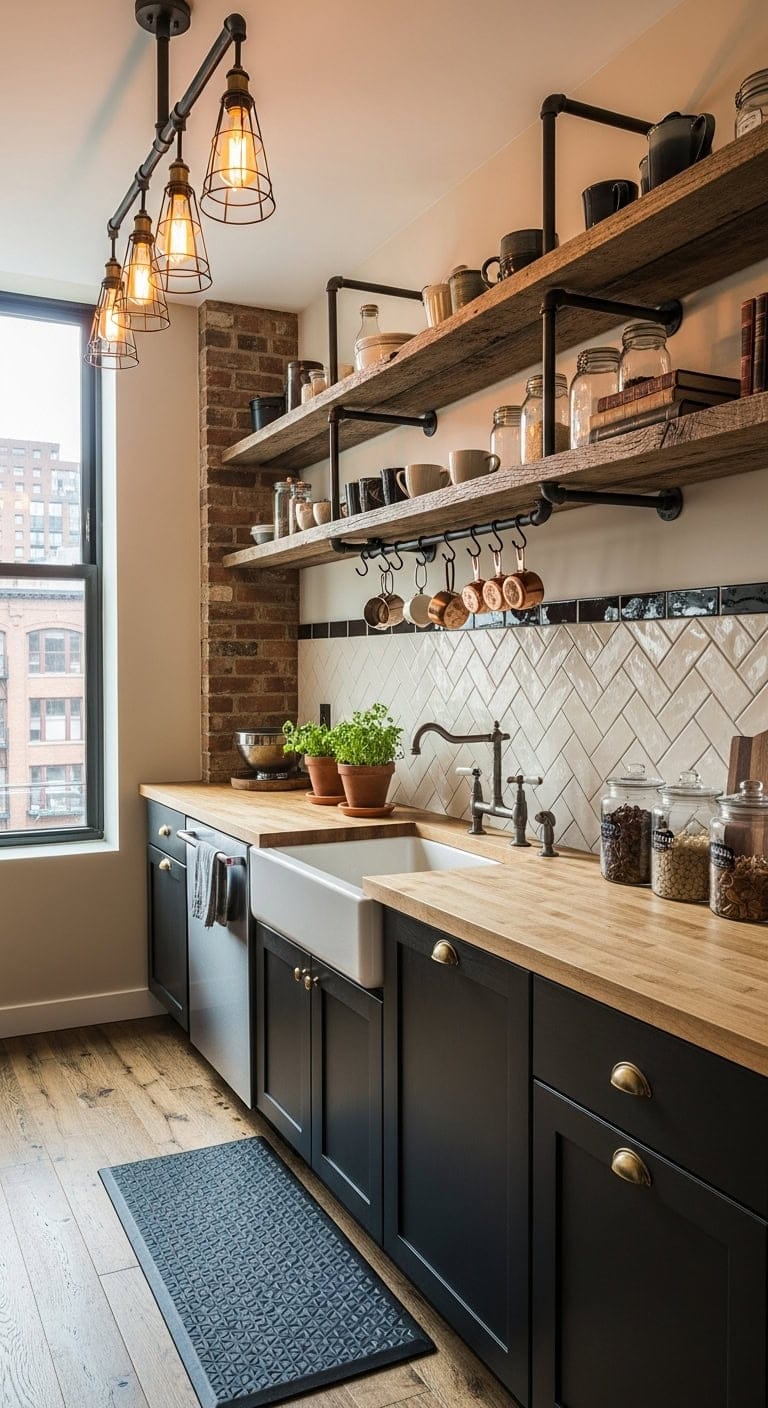 rustic industrial shelving diy charm