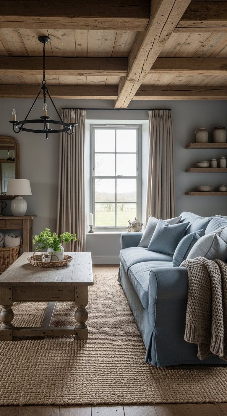 rustic textures soft blues effortless elegance