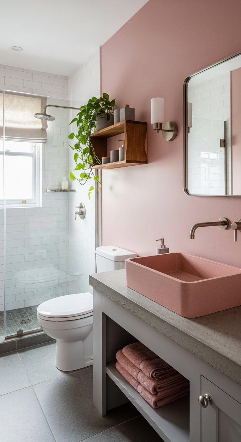 sculptural concrete sink focal point
