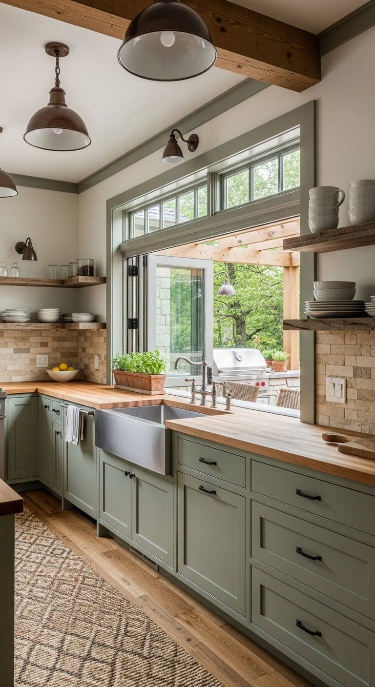 seamless indoor outdoor kitchen connection