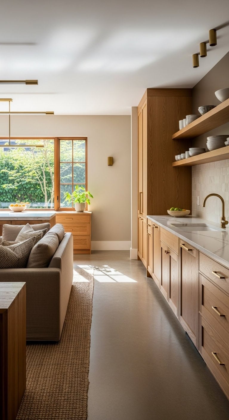 seamless open plan kitchen living fusion