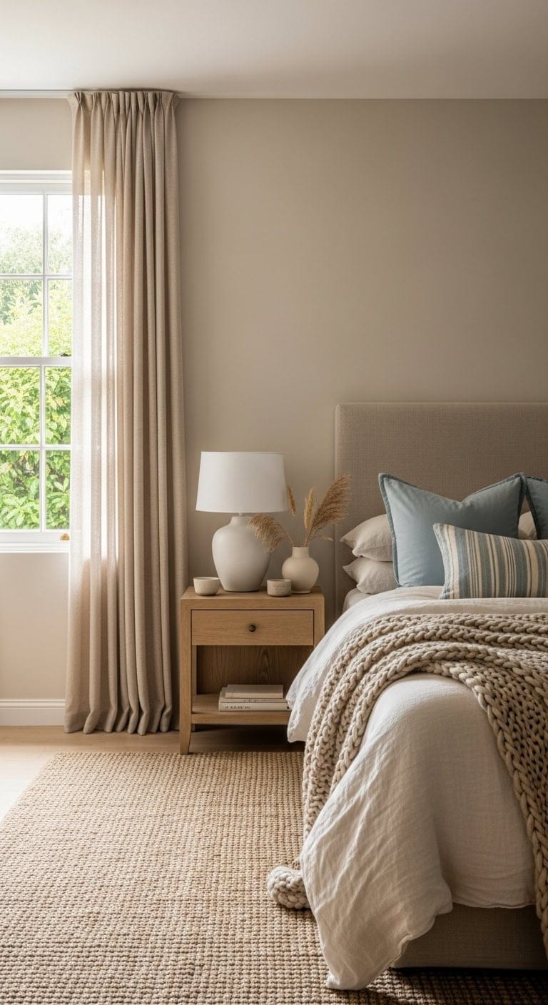 serene calming cozy neutral