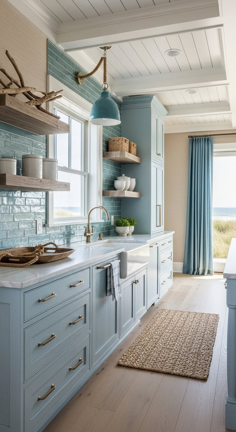 serene coastal kitchen sanctuary retreat