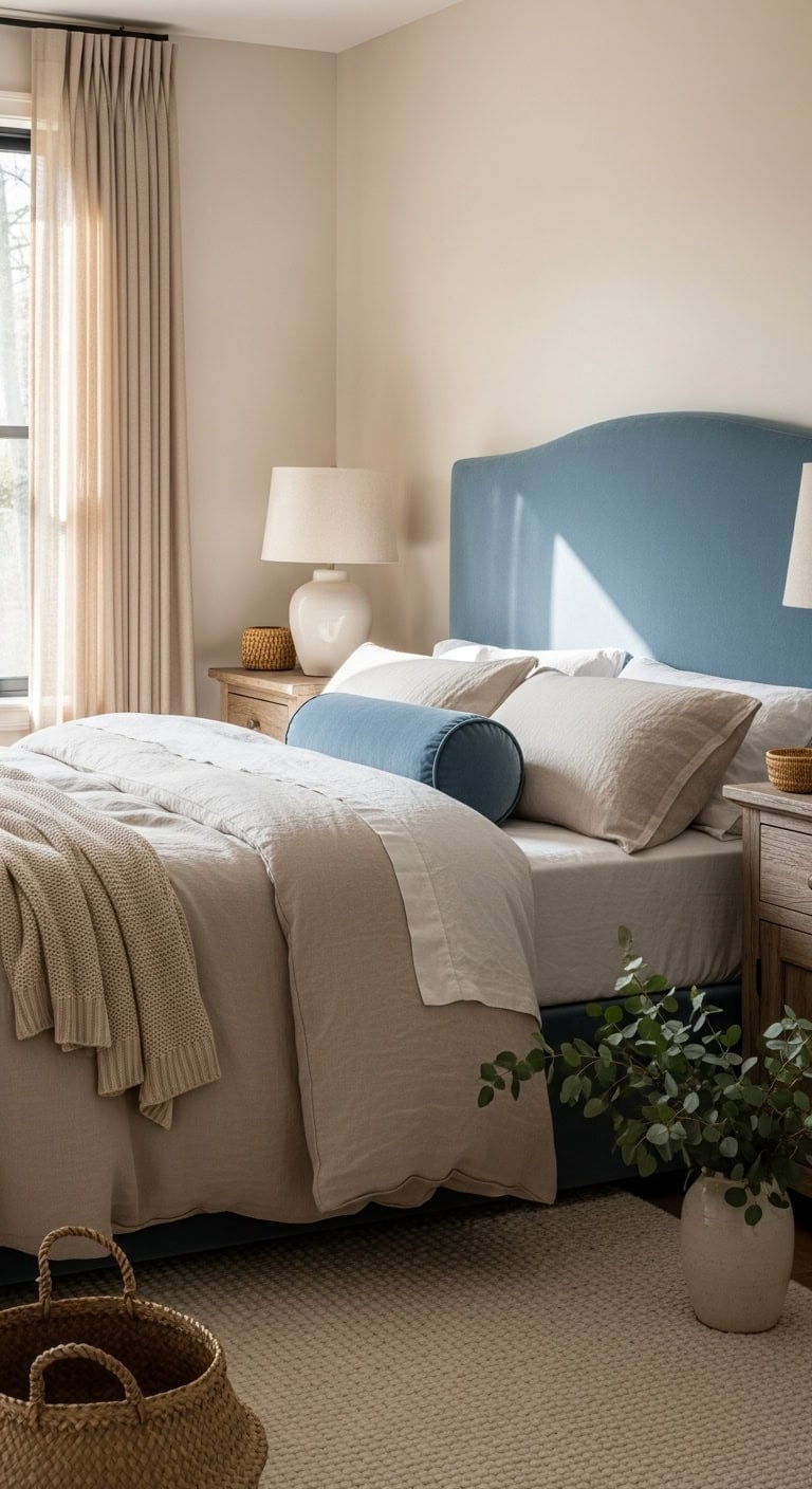 serene cozy layered bedroom sanctuary