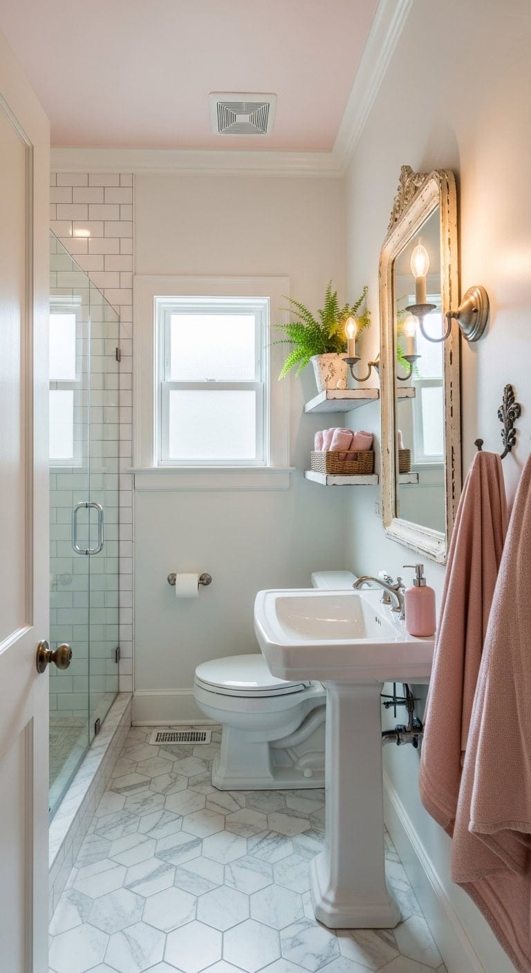 serene expansive romantic shabby chic decor