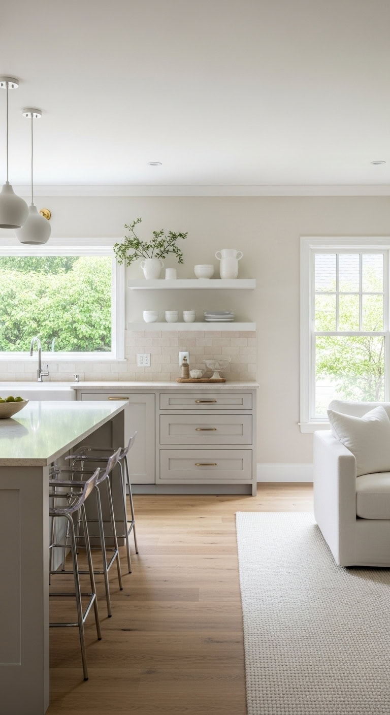 serene minimalist open concept sanctuary