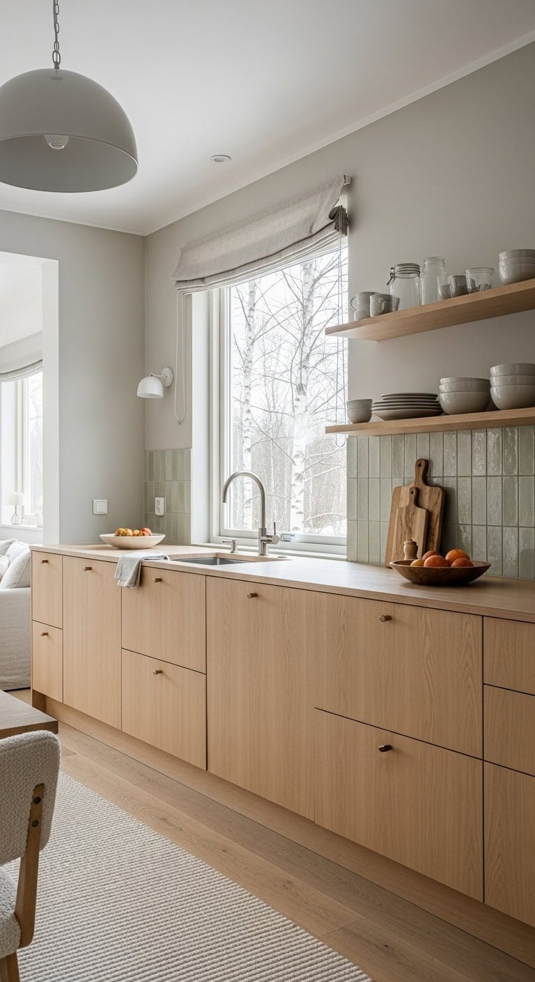 serene scandinavian open concept design