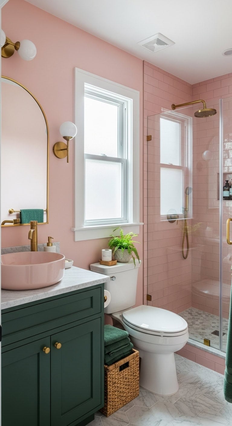 soft botanical sophistication bathroom transformation