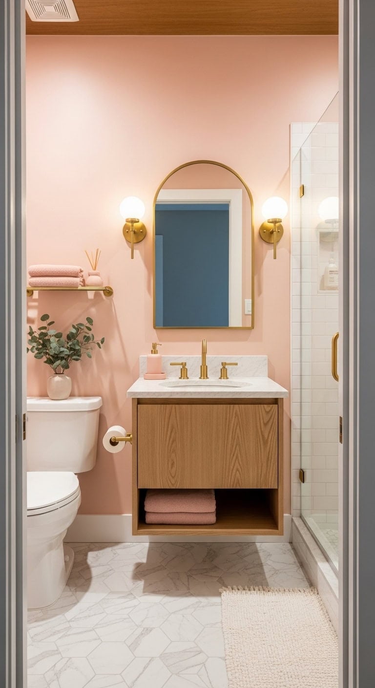 soft brass marble romantic bathroom sanctuary