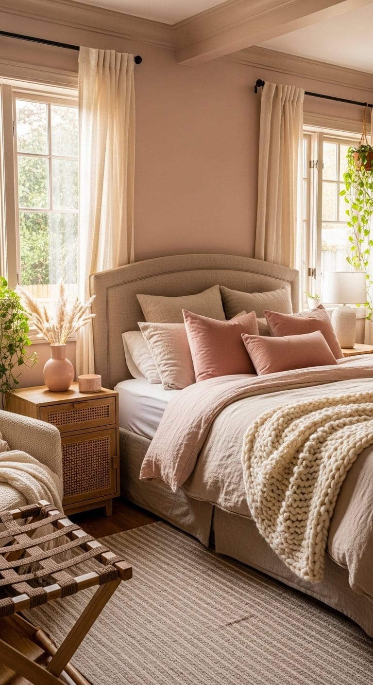 soft calming cozy guest bedroom