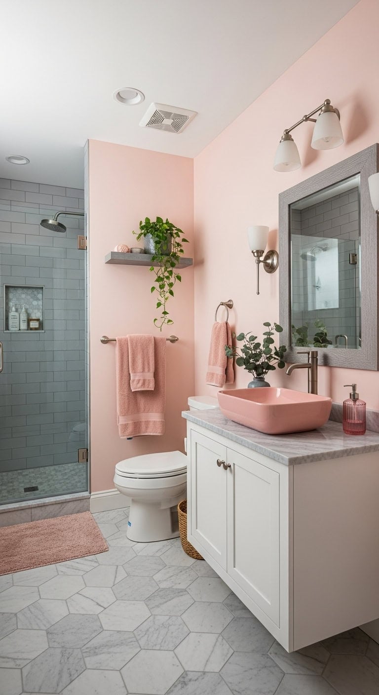 soft elegant timeless bathroom color palette