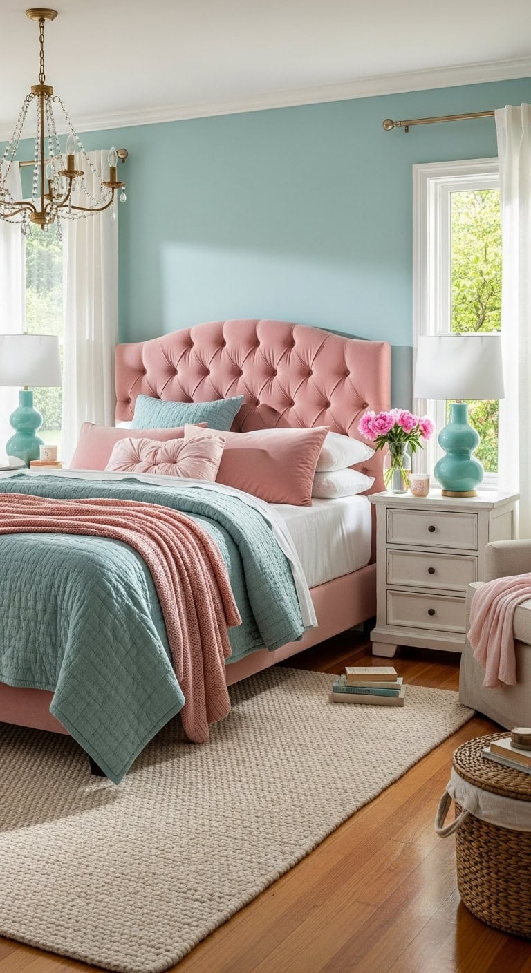 soft romantic retreat aqua blush balance