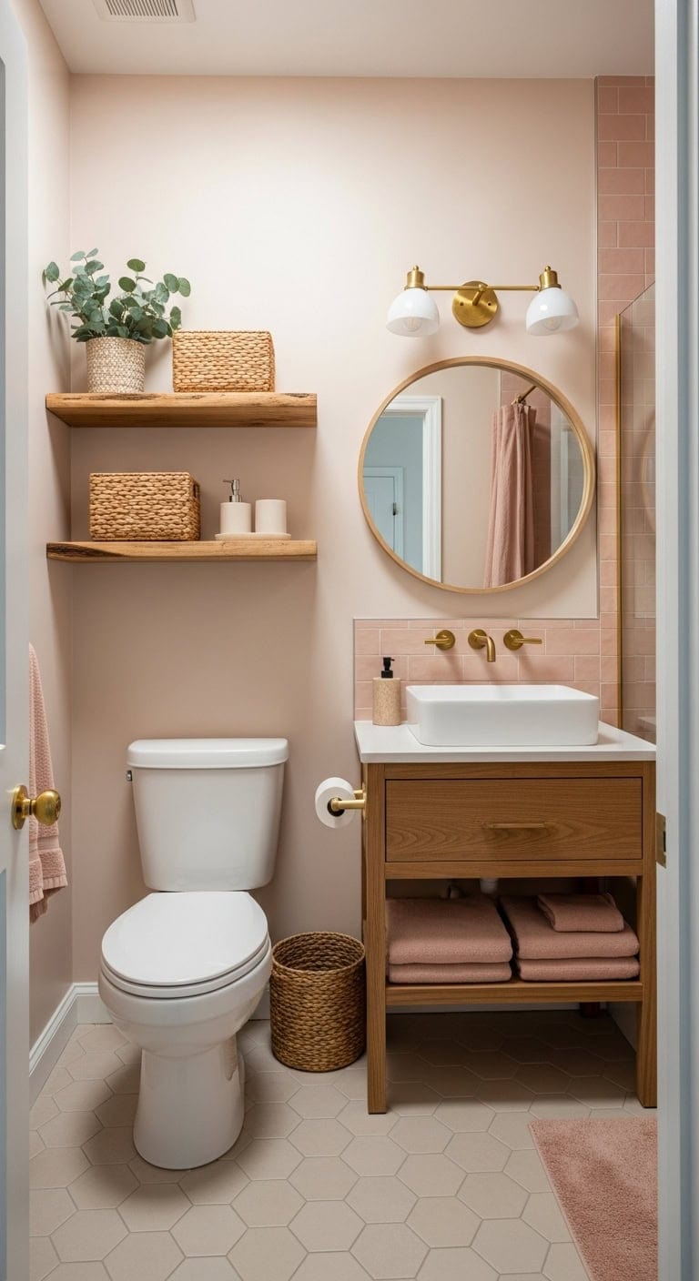 softly grounded organic bathroom retreat