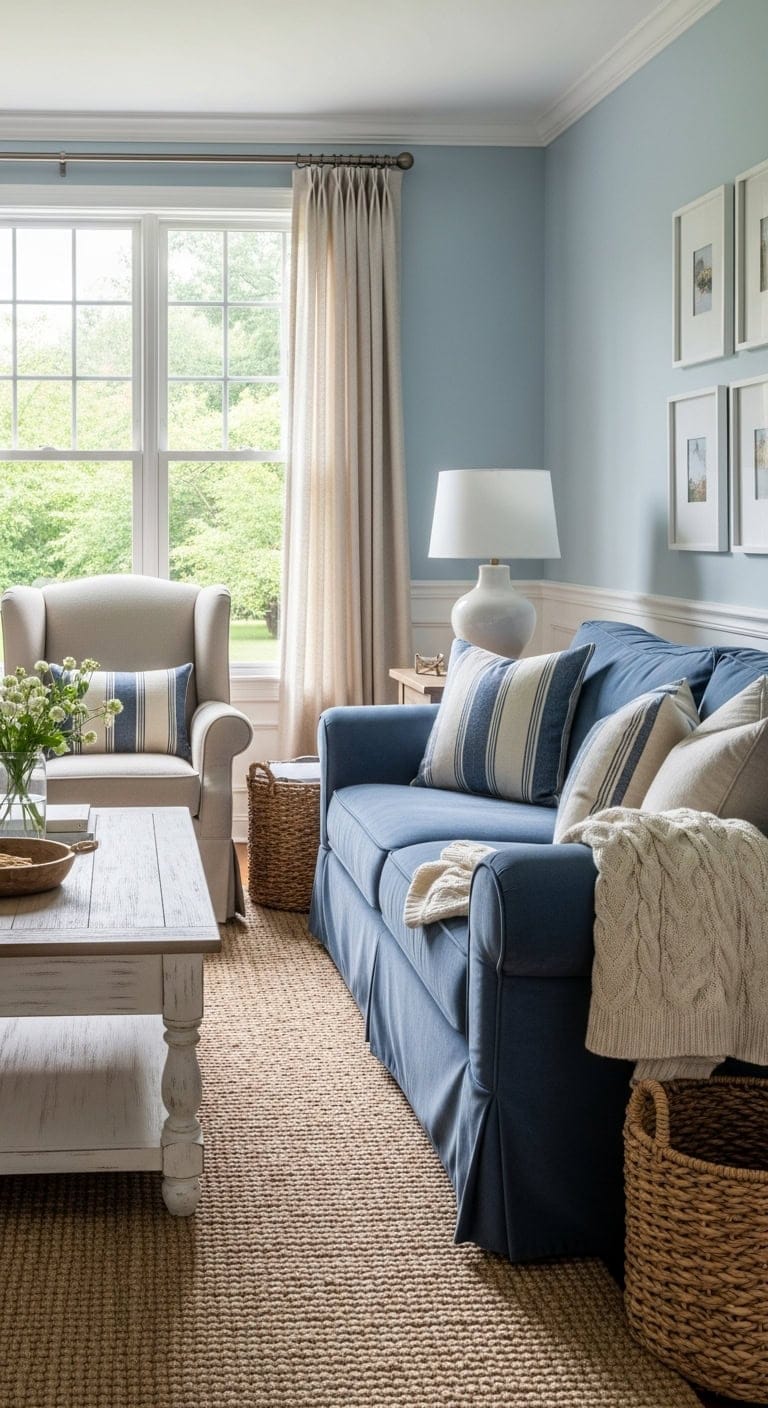 soothing blue refined white contrast