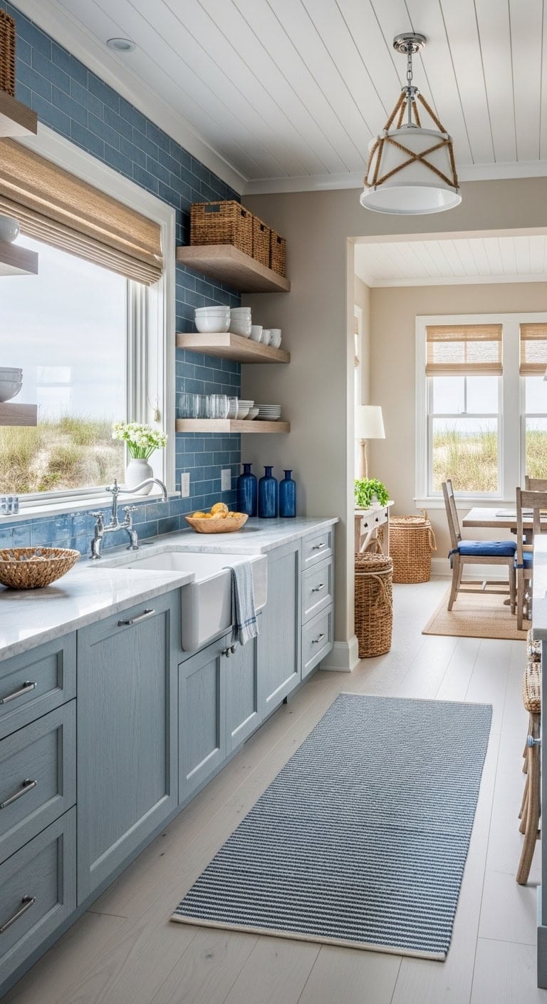 soothing coastal open plan design