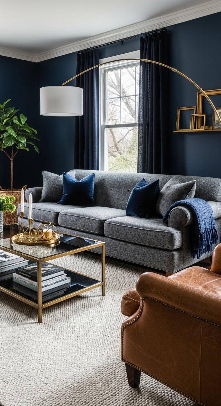 sophisticated cocooning luxury brass accents