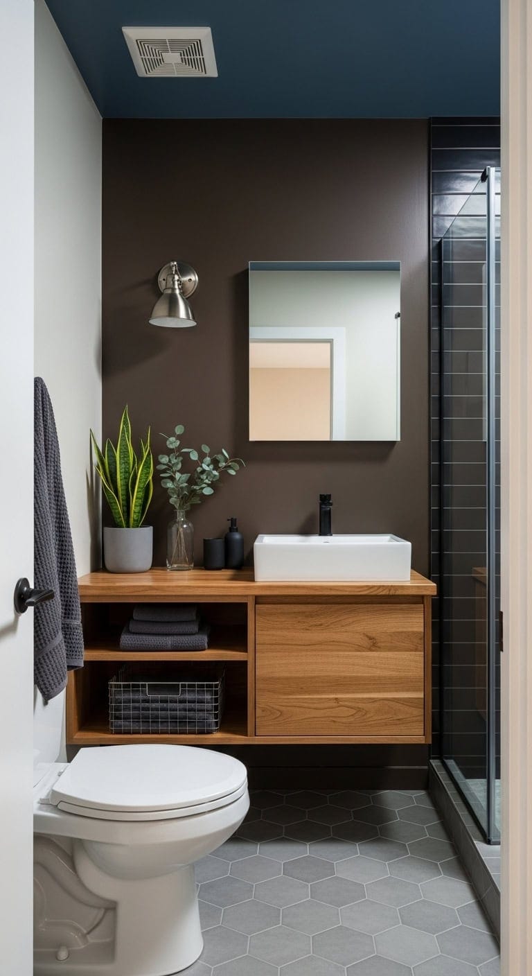 sophisticated compact efficient urban bathroom design