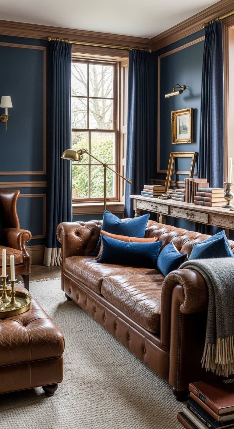 sophisticated contrast in a collected space