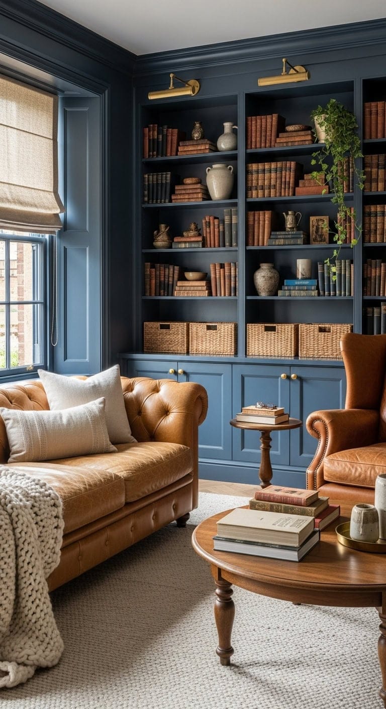 sophisticated layered textured library inspired