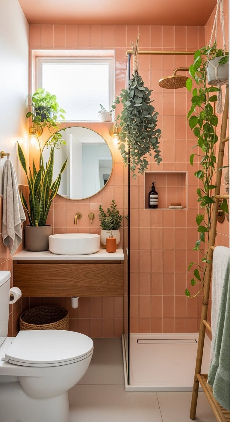 spa like retreat with nature inspired accents