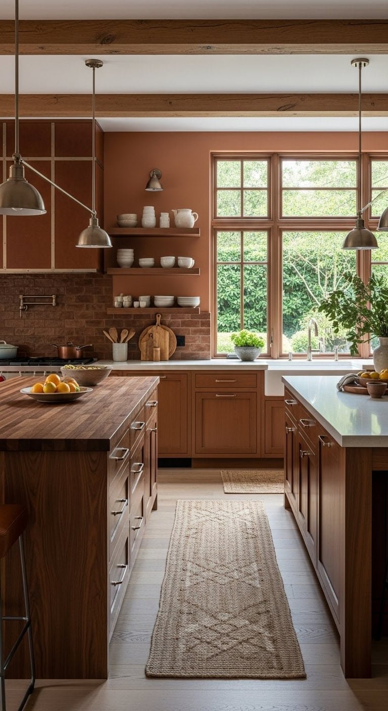 spacious open concept double island kitchen