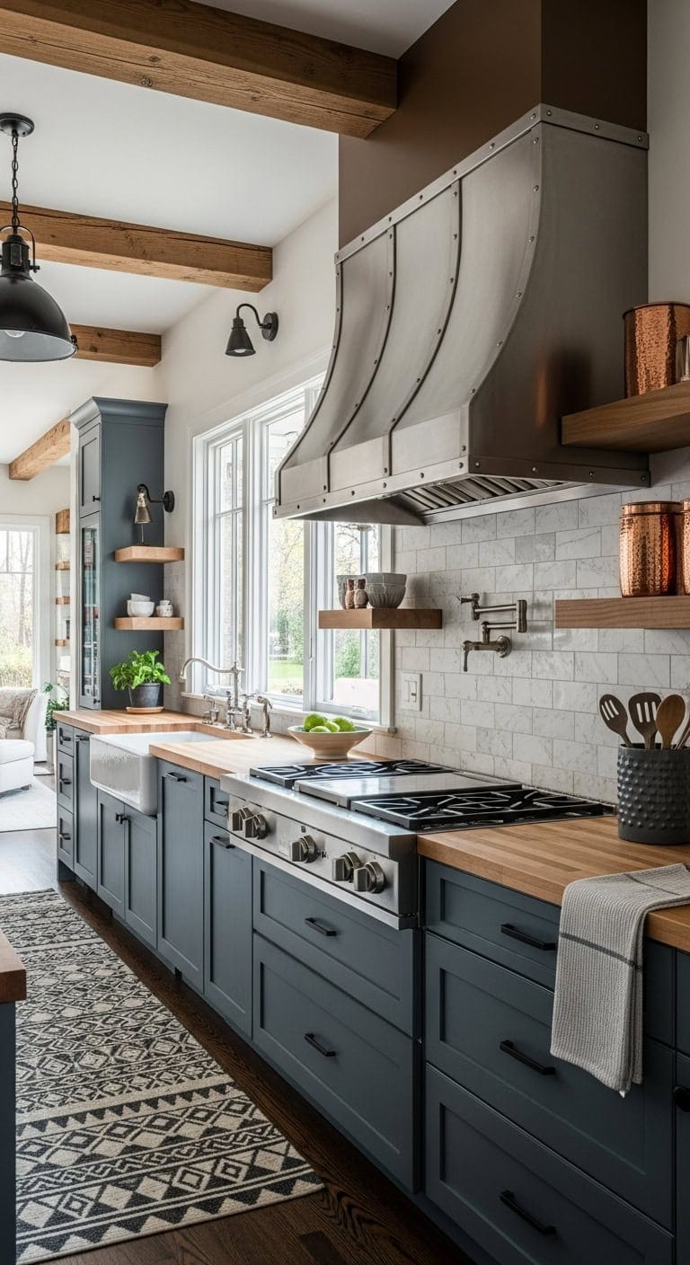 statement range hoods define open kitchens