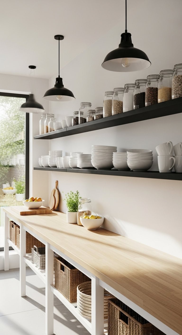 stylish open shelving kitchen ideas