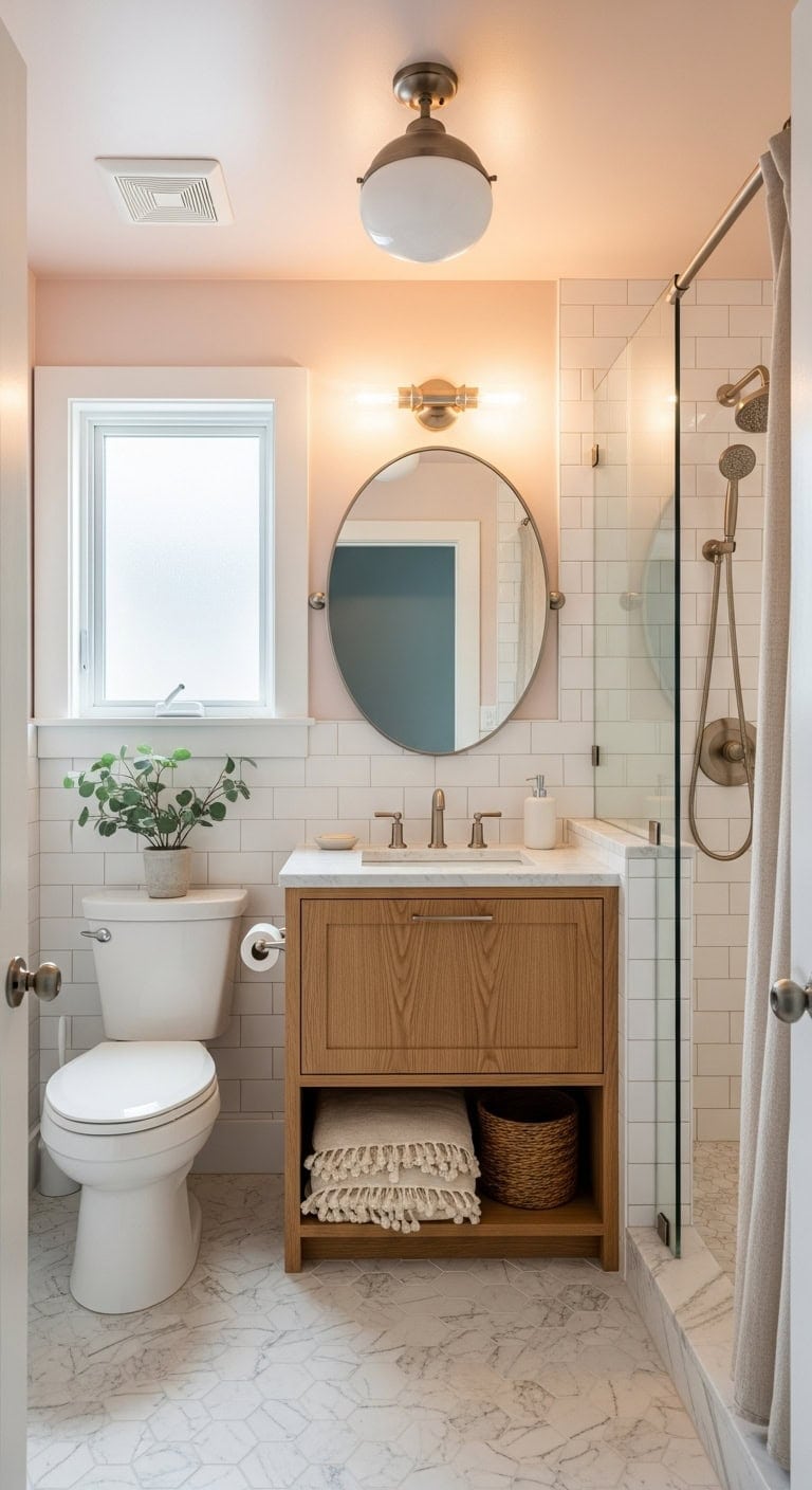 subtle sophisticated bathroom color transformation