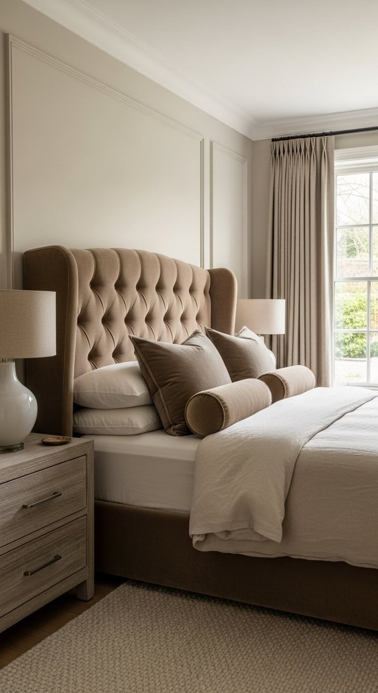 timeless and contemporary transitional bedroom