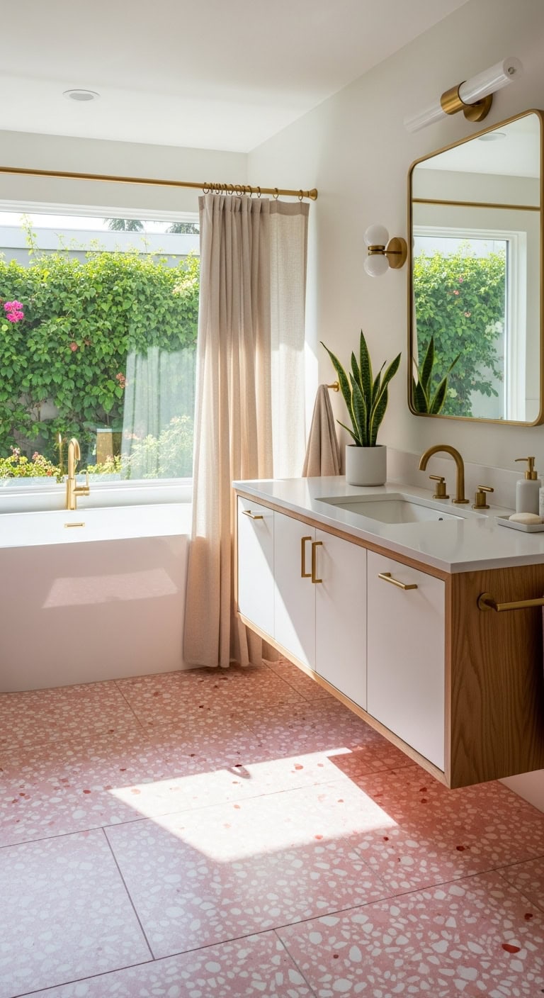 timeless blush bathroom tile ideas