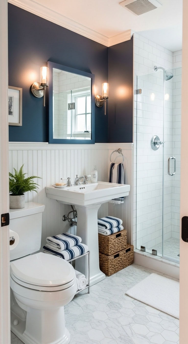 timeless coastal budget friendly bathroom design