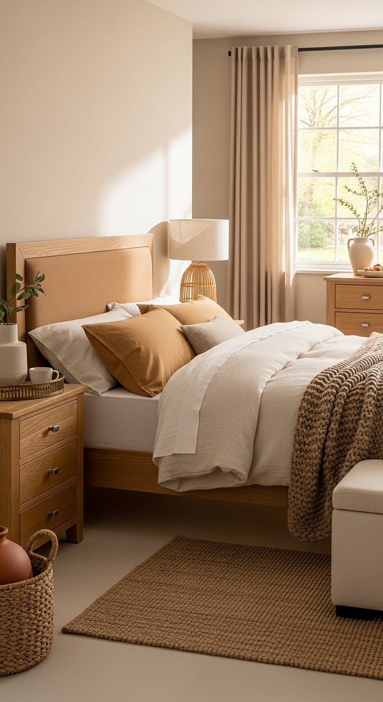 tranquil coordinated cohesive bedroom retreat