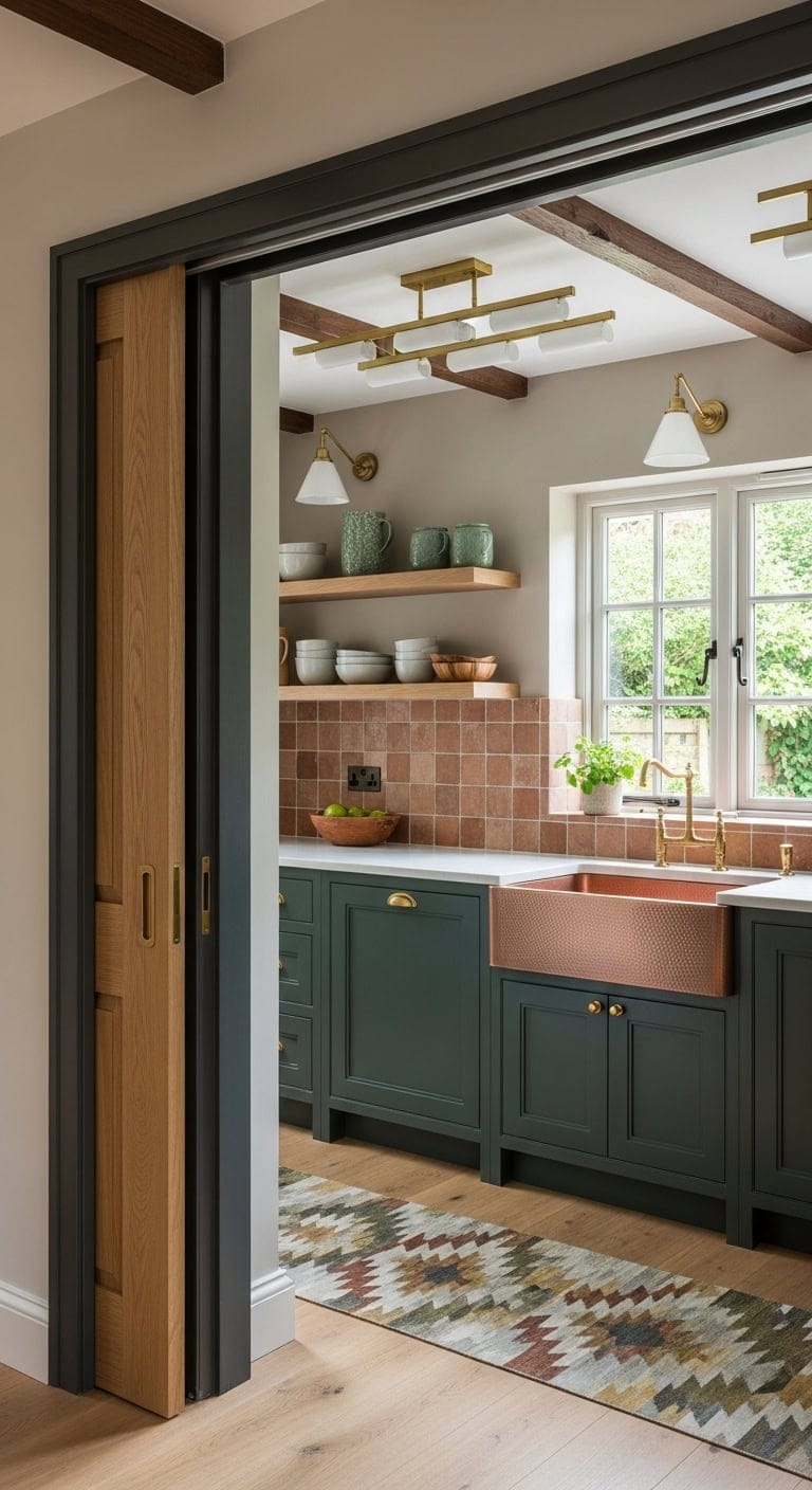 transformative kitchen with vanishing pocket door